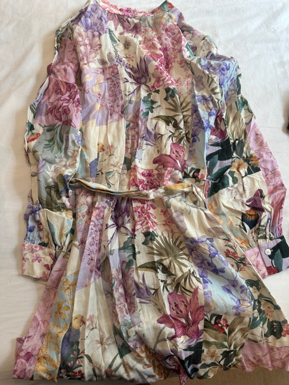 Zara Floral Mini Dress in Pastel Multi - Picture 4 of 4